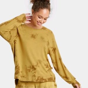 JoyLab Soft Lightweight Sweatshirt Antique Gold Size Medium